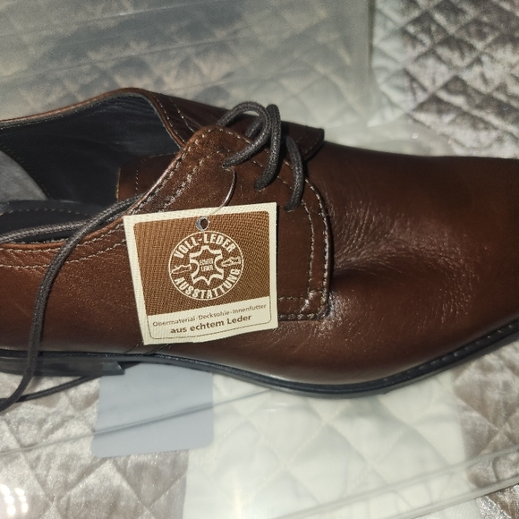 BORELLI Men's Brown Leather Dress Shoes - Picture 4 of 11